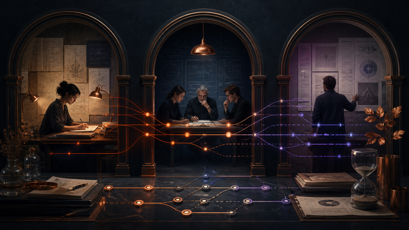 Original editorial visual about Editorial Governance in Inferent: Permissions, Reviews and Versions